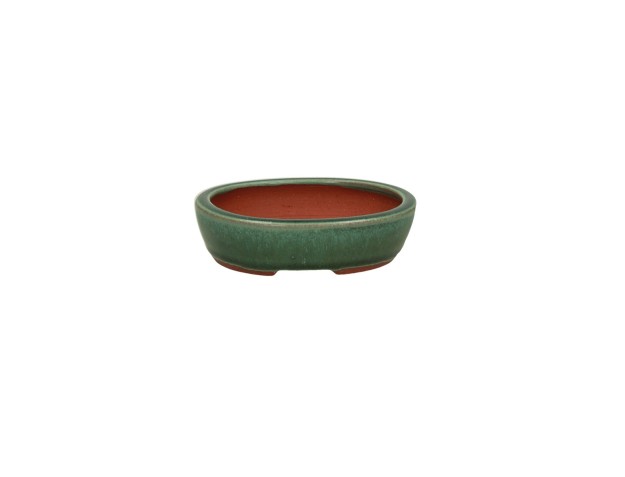 Tokoname – Eimei – 10,5 cm, oval, grün, Eimei