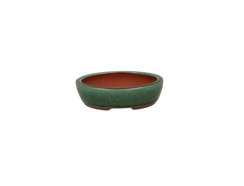 Tokoname – Eimei – 10,5 cm, oval, grün, Eimei