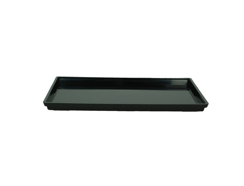 Plato 33 cm rectangular negro
