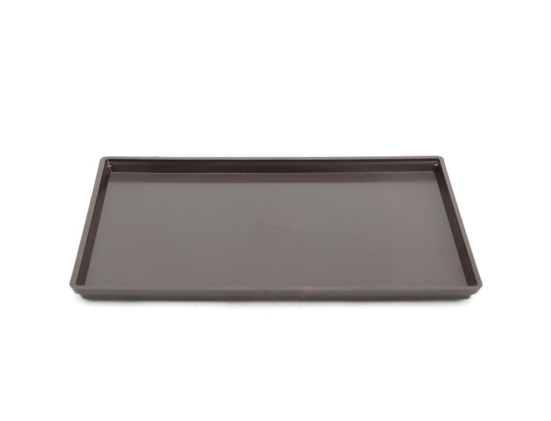 Soucoupe 33 cm rectangulaire marron
