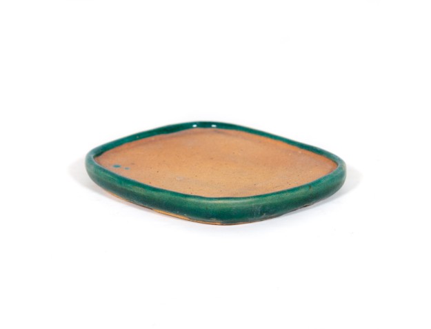 Sottovaso 11 cm ovale verde 2