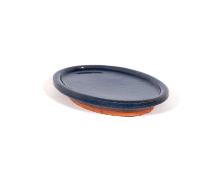 Soucoupe 15,5 cm ovale bleu