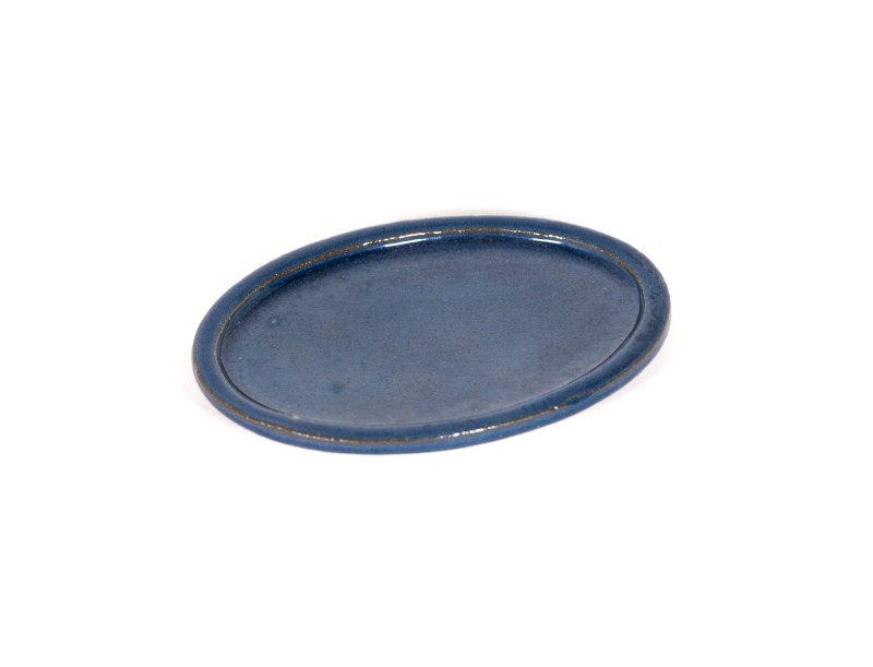 Untersetzer 15,5 cm oval blau