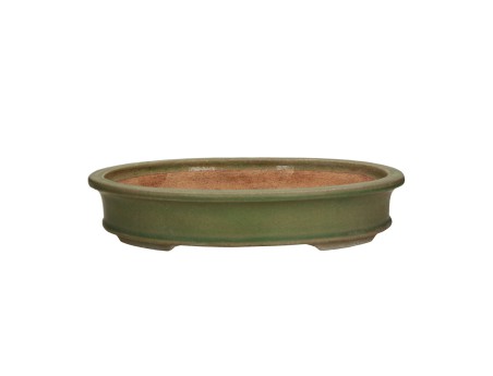 Tokoname - Hattori - 36,5 cm, ovalada, verde