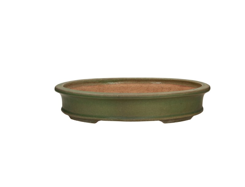 Tokoname - Hattori - 36,5 cm, ovalada, verde