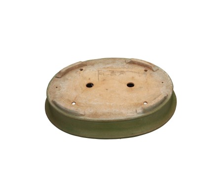 Tokoname - Hattori - 36.5 cm oval, green
