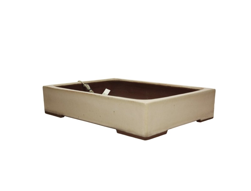 Vaso Yamaaki tokoname 37 cm rettangolare beige