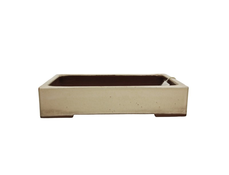 Vaso Yamaaki tokoname 37 cm rettangolare beige