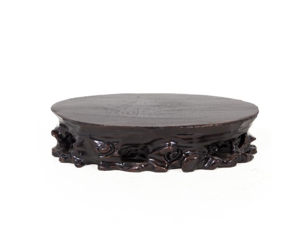 Tavolino ovale in legno - 22 x 14,5 x 5 cm