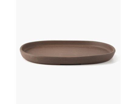 Sottovaso 14,2 cm ovale marrone