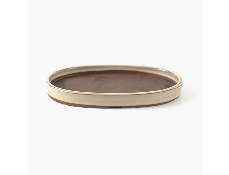 Sottovaso 19 cm ovale beige