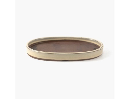Sottovaso 19 cm ovale beige