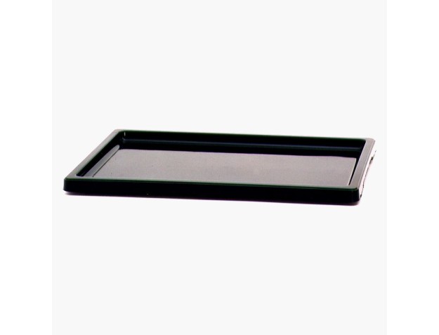 Sottovaso 22 cm rettangolare PVC nero