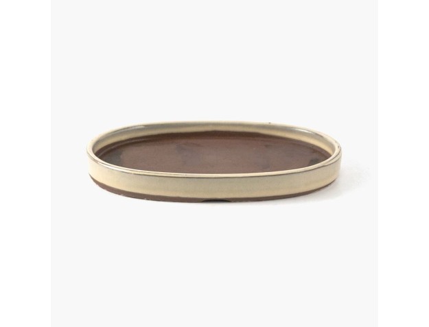 Sottovaso 22,3 cm ovale beige
