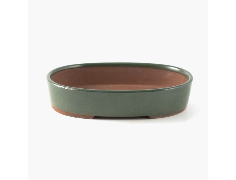 Vaso 17 cm ovale verde