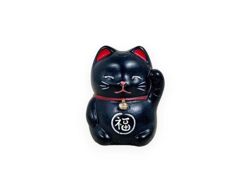 Maneki Neko - Left Paw - Black