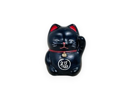 Maneki Neko - Left Paw - Black
