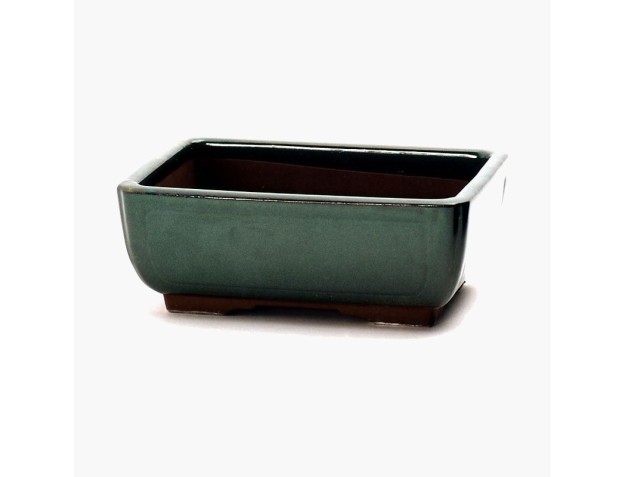 Vaso 21 cm rettangolare verde