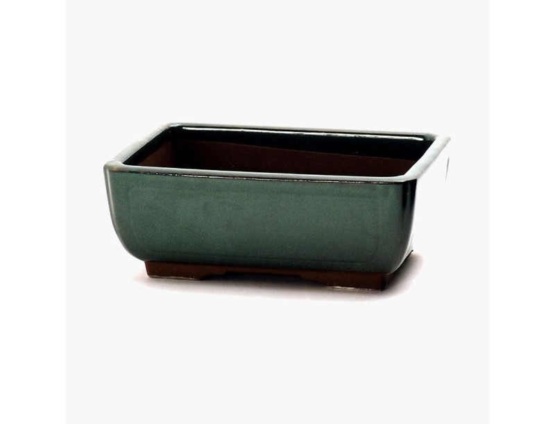 Vaso 21 cm rettangolare verde