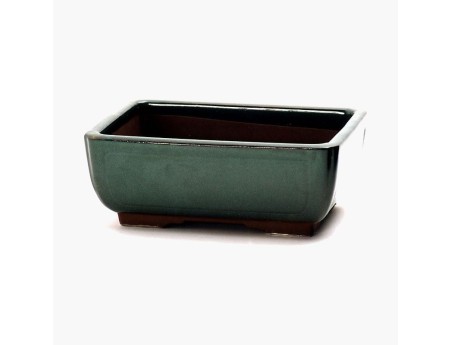 Vaso 21 cm rettangolare verde