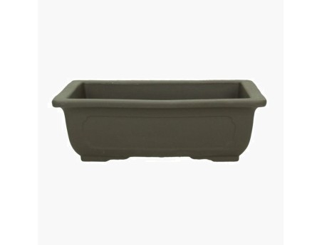 Vaso 37,5 cm rettangolare gres marrone