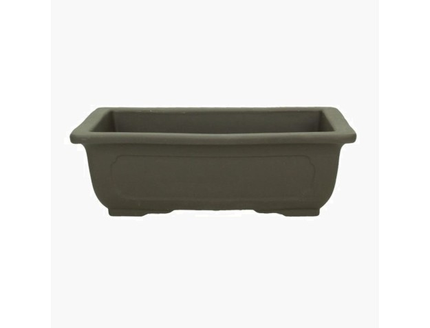 Vaso 40 cm rettangolare marrone