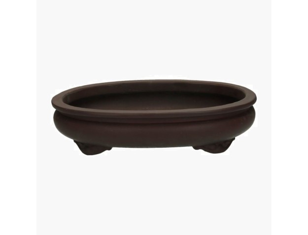 Vaso 46 cm ovale gres marrone