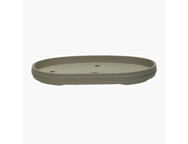 Vaso 46,5 cm ovale gres grigio