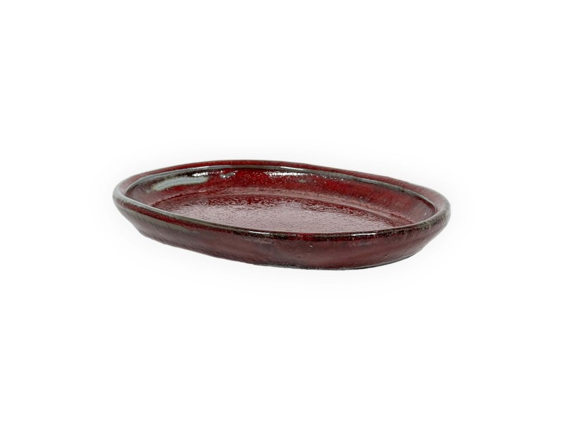 Pot 18,5 cm oval red