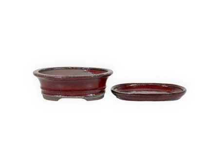 Vaso 18,5 cm ovale rosso