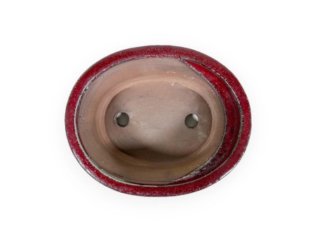 Vaso 18,5 cm ovale rosso
