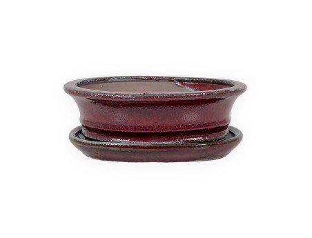 Vaso 18,5 cm ovale rosso