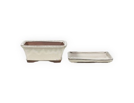 Vaso 18,5 cm rettangolare beige