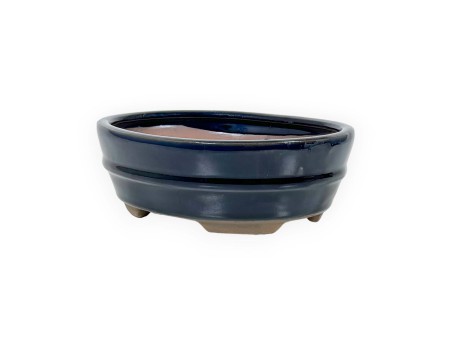 Vaso 18,5 cm ovale blu