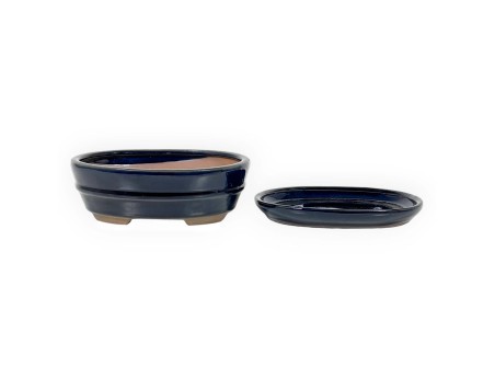 Pot 18,5 cm ovale bleu
