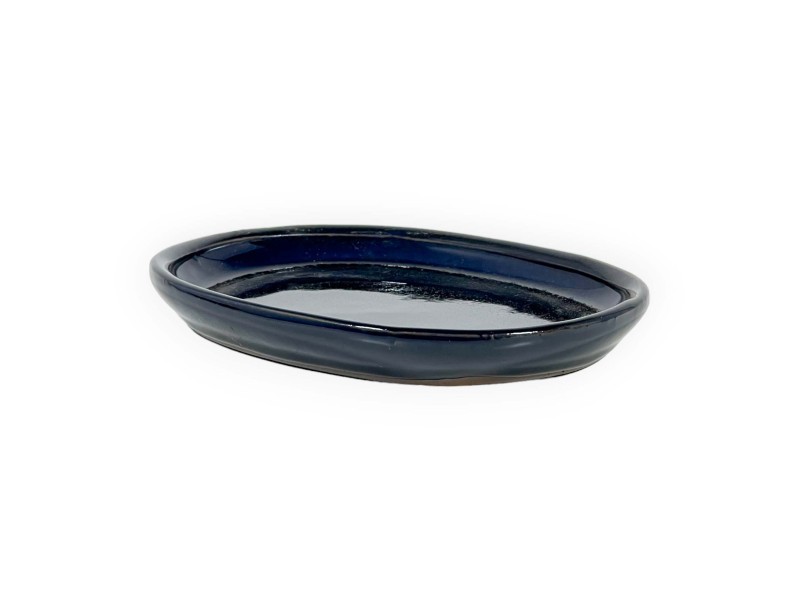 Vaso 18,5 cm ovale blu