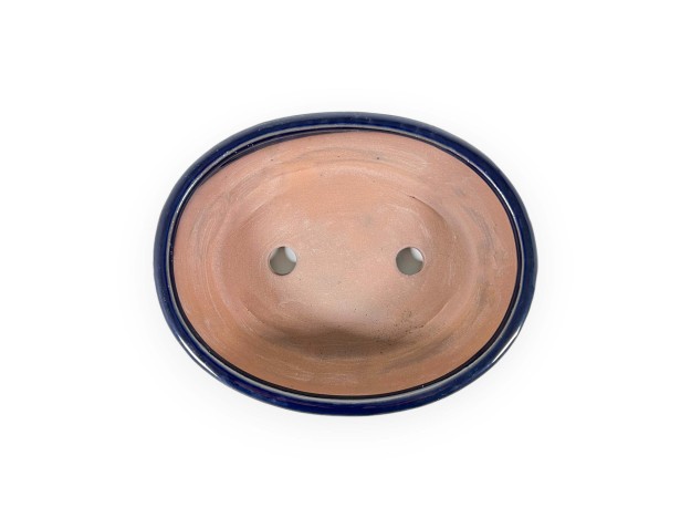 Pot 18,5 cm ovale bleu 2
