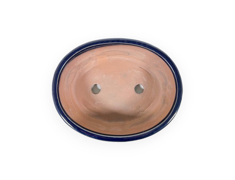 Vaso 18,5 cm ovale blu