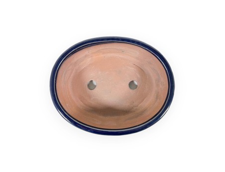 Vaso 18,5 cm ovale blu