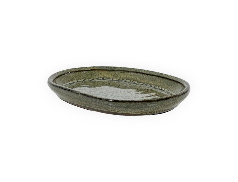 Vaso 18,5 cm ovale verde