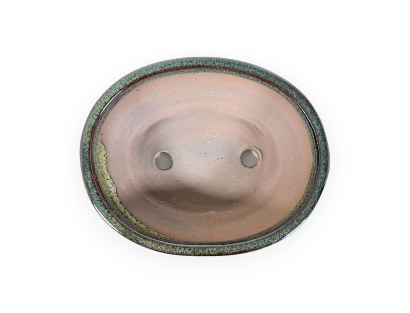Vaso 18,5 cm ovale verde