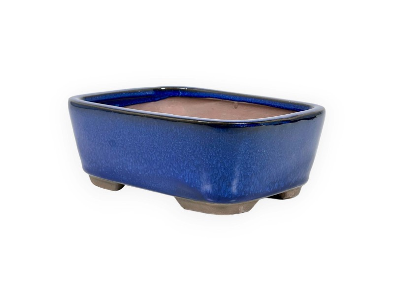 Pot 18,5 cm rectangulaire bleu