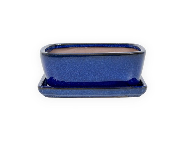 Vaso 18,5 cm rettangolare blu