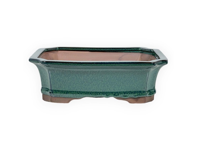 Pot 21 cm rectangular green
