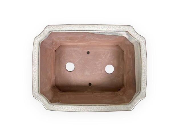 Pot 31 cm rectangulaire beige 2