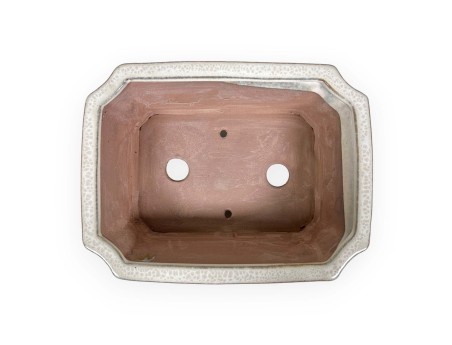 Pot 31 cm rectangulaire beige