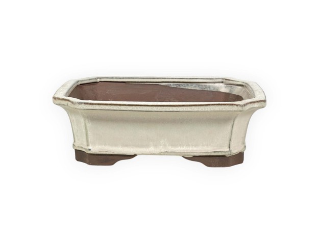 Pot 31 cm rectangulaire beige