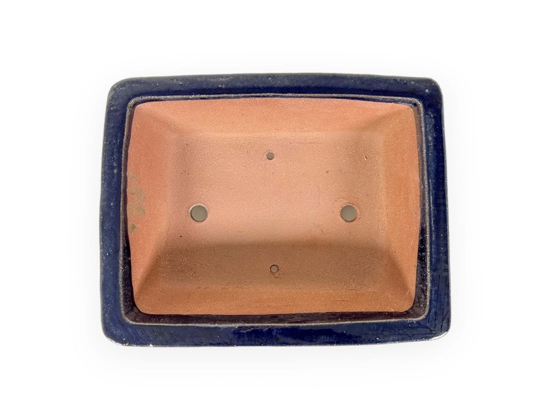 Pot 32 cm rectangular blue
