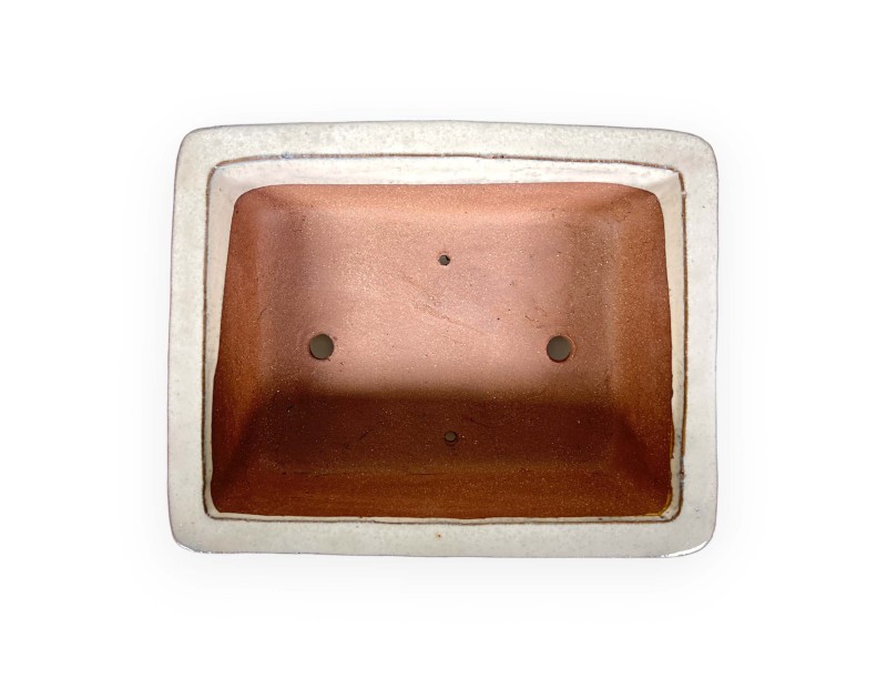 Pot 32 cm rectangular beige