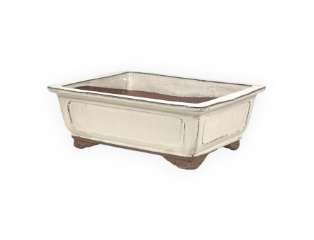 Pot 32 cm rectangulaire beige